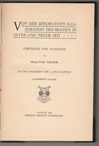 CRANE, Von der dekorativen Illustration des... 1901