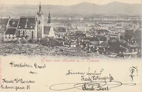 Gruss aus Krems a. d. Donau. 1890