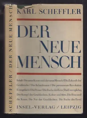 SCHEFFLER, Der neue Mensch. 1932