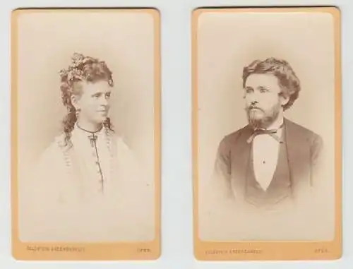 [Portraits einer Dame und eines Herren]. 1872