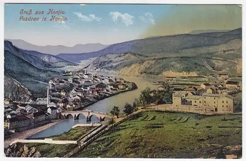 Gruß aus Konjic. Pozdrav iz Konjic. 1913