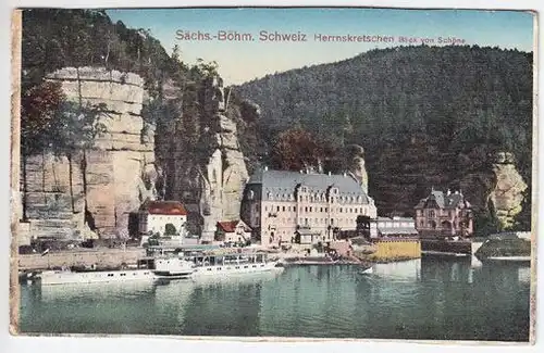 Sächs.-Böhm. Schweiz. Herrenskretschen. Blick... 1890