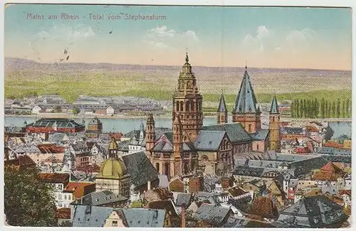 Mainz am Rhein - Total vom Stephansturm. 1911