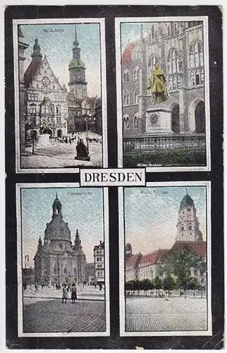 Dresden. Kgl Schloss. Körner-Denkmal.... 1900