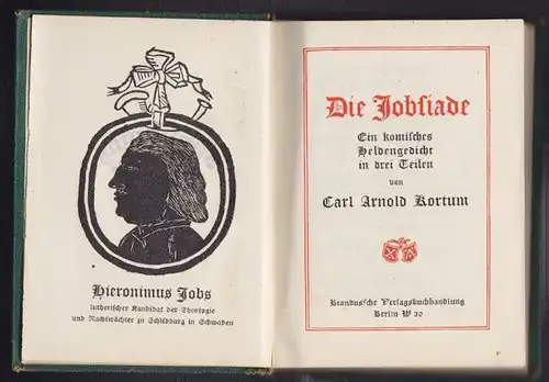 KORTUM, Die Jobsiade. Ein komisches... 1924