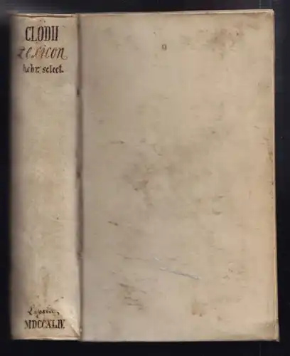 CLODIUS, Lexicon hebraicum selectum. 1744