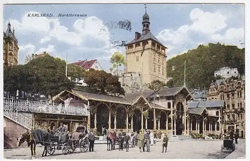 Karlsbad. Marktbrunnen. 1910