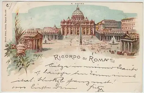 Ricordo di Roma. S. Pietro. 1890