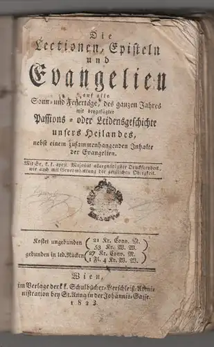 Die Lectionen, Episteln und Evgangelien auf... 1823