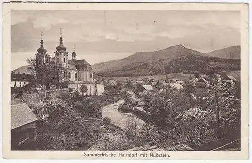 Sommerfrische Haindorf mit Nußstein. 1912