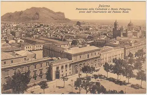 Palermo. Panorama colla Cattedrale e Monte... 1900