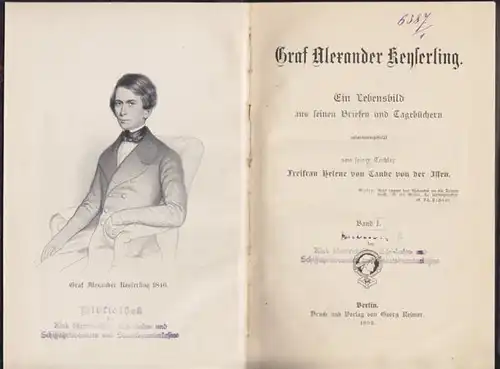 KEYSERLING, Ein Lebensbild aus seinen Briefen... 1902