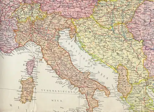 Karte von Italien 1900