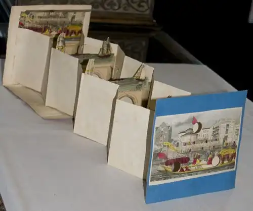 Peep show picture. - Auffaltbares Guckkastenbild. 1846