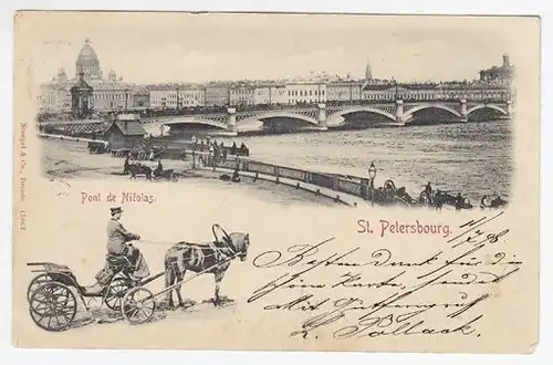 St. Petersbourg. Pont de Nicolas.