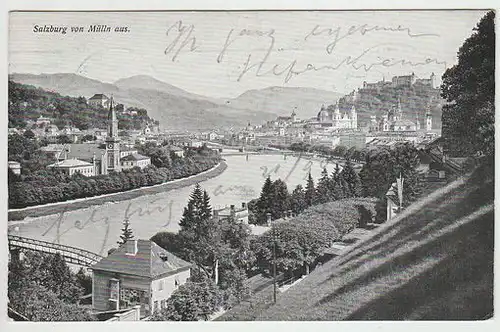 Salzburg von Mülln aus. 1900