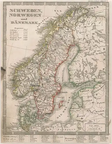 Schweden, Norwegen und Dänemark. 1845