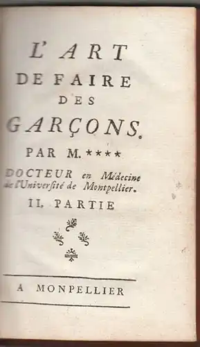 PROCOPE COUTEAU, L'Art de Faire des Garcons.... 1750