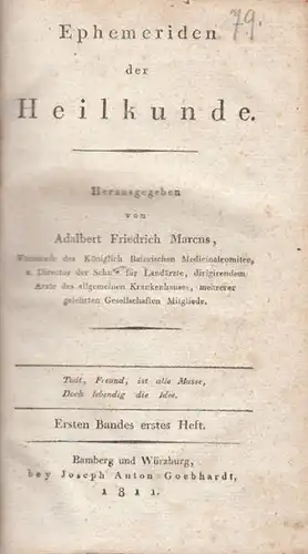 MARCUS, Ephemeriden der Heilkunde. 1811