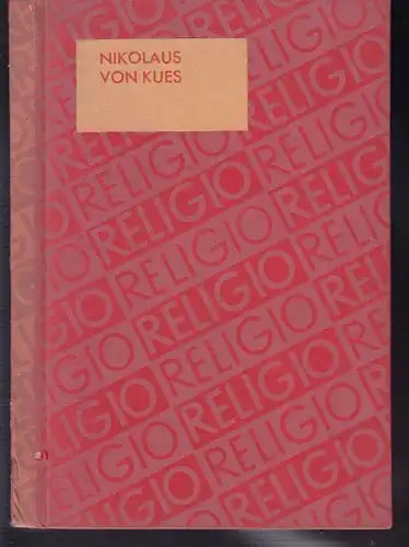 KUES, Religio. Religiöse Gestalten nach... 1928