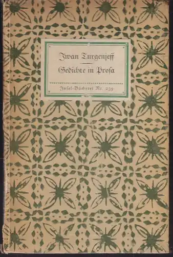 TURGENJEFF, Gedichte in Prosa. 1918