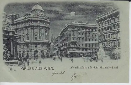 Gruss aus Wien 1. Abrechtsplatz mit dem... 1890