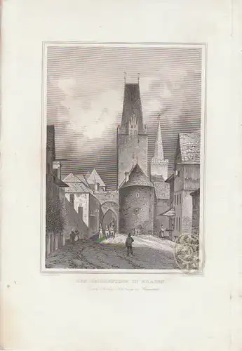 Das Heiligenthor in Kaaden. 1842