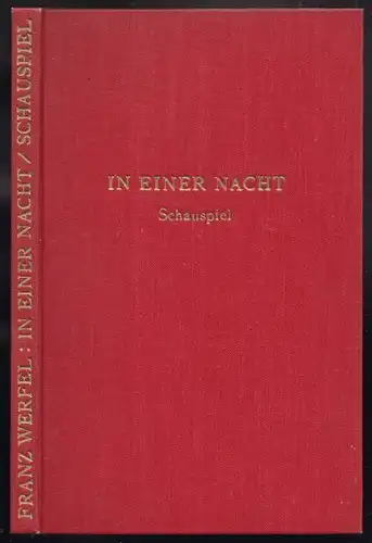 WERFEL, In einer Nacht. Ein Schauspiel. 1937