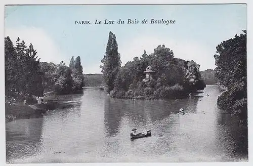 Paris. Le Lac du Bois de Boulogne. 1900