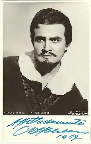 Nicolae Herlea in Don Carlos. HERLEA, Nicolae, Sänger (1927-2014).