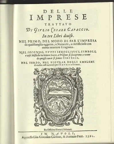 Delle Imprese. Trattato in tre libri diviso (Gesamttitel: Giulio Cesare Capaccio