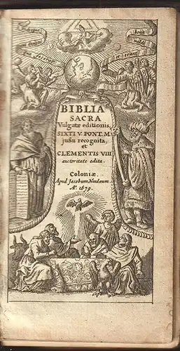 Biblia sacra vulgatae editionis, Sixti V. pont. m. jußu recognita et Clementis V