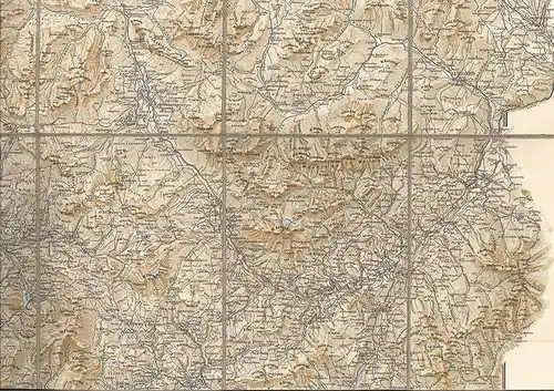 G. Freytag`s Übersichtskarte der Dolomiten.