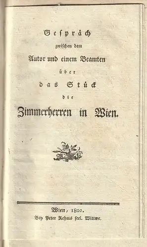 Über den steigenden Geldwerth und die steigenden Miethzinse der Häuser in Wien,