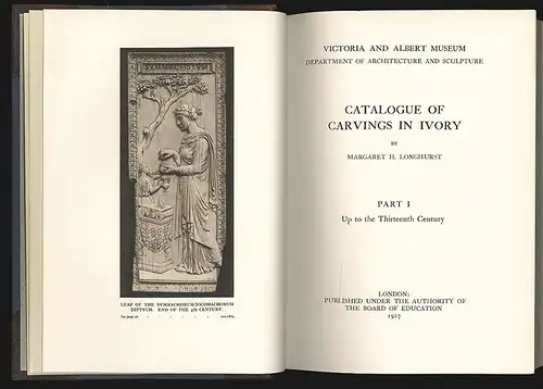 Catalogue of Carvings in Ivory. Victoria and Albert Museum. Department of Archit