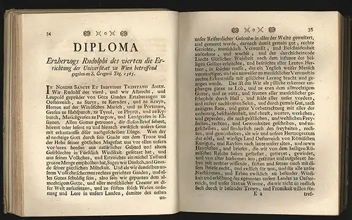 Chronologia diplomatica celeberrimae et antiquissimae Universitatis Vindobonensi