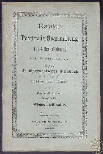 Katalog der Portrait-Sammlung der k. u. k.... 1892