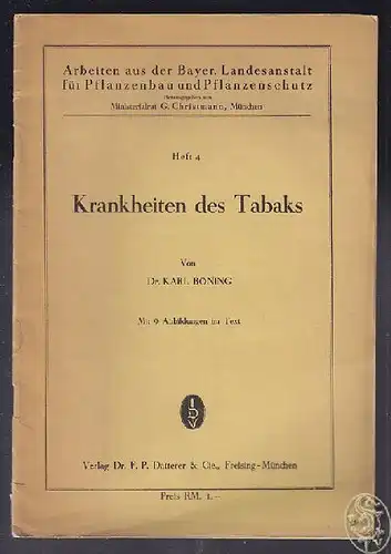 BÖNING, Krankheiten des Tabaks. 1928
