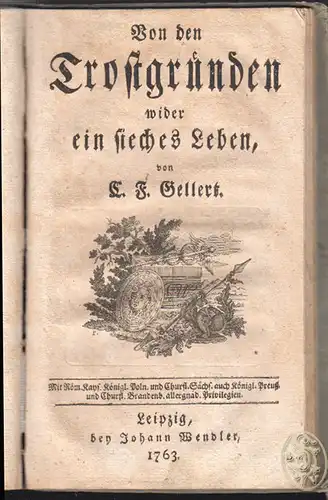 Lehrgedichte und Erzählungen. GELLERT, [Christian Fürchtegott].