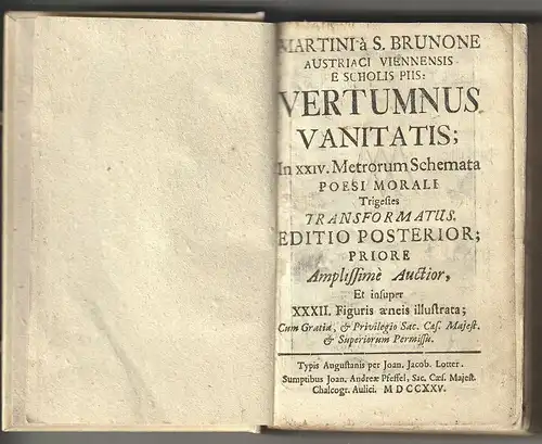 Vertumnus vanitatis. In XXIV Metrorum Schemata Poesi morali trigesies transforma