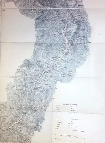 Karte der Brenner Bahn von Innsbruck bis Botzen. Zusammengestellt von Vincenz Sc
