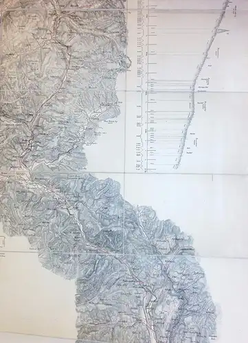 Karte der Brenner Bahn von Innsbruck bis Botzen. Zusammengestellt von Vincenz Sc