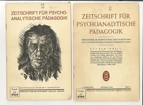 Zeitschrift für psychoanalytische Pädagogik. Hrsg. v. Anna Freud, Heinrich Meng