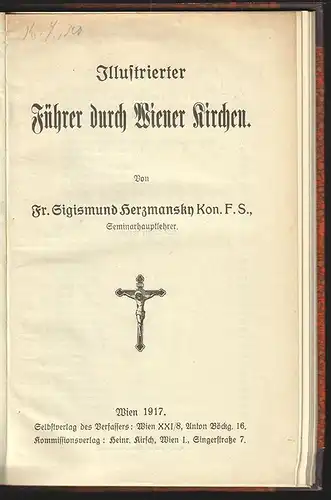 Illustrierter Füher durch Wiener Kirchen. HERZMANSKY, Sigismund.