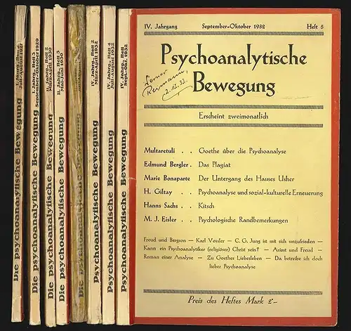 Die psychoanalytische Bewegung. STORFER, A[dolf] J[osef].