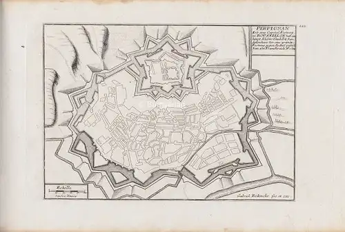 BODENEHR, Perpignan. Ist eine Capital Festung... 1725
