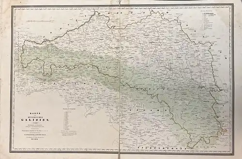 Karte des Königreichs Galizien. RAFFELSPERGER, Franz (Hrsg.).