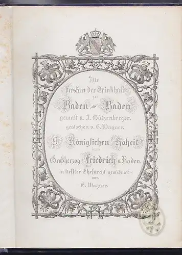 MOSER, Die Fresken der neuen Trinkhalle zu Baden. 1857