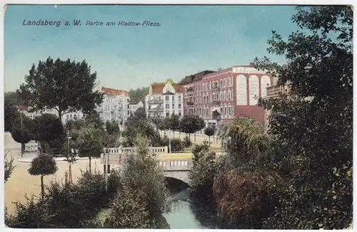 Landsberg a. W. Partie am Kladow-Fliess. 1900