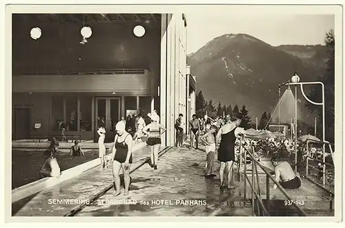 Semmering. Strandbad des Hotel Panhans.